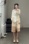 AVIVA JIFEI XUE Ancient Constellation Embroidered Patchwork White Shirt S22-ELSS